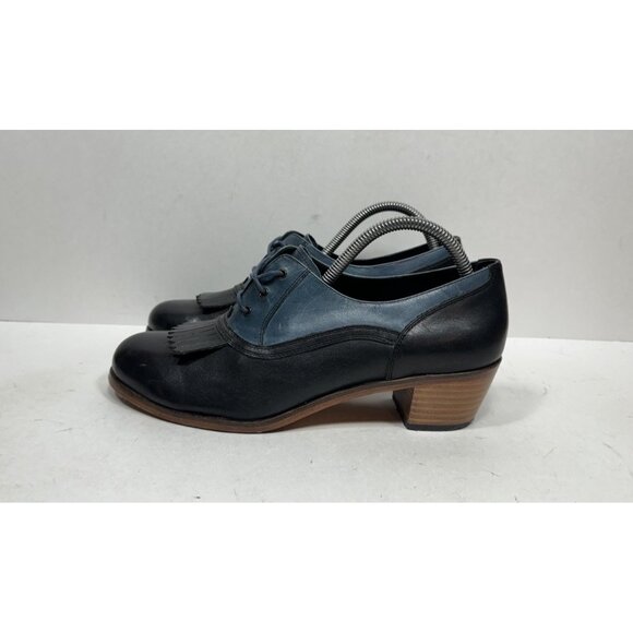 Wolverine 1000 Mile Nesbit Kiltie Leather Oxford Samantha Pleet Black Blue 10 B - Picture 3 of 8